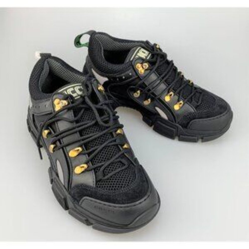 NIB Authentic Gucci Flashtrek sneakers In Black - Picture 9 of 14